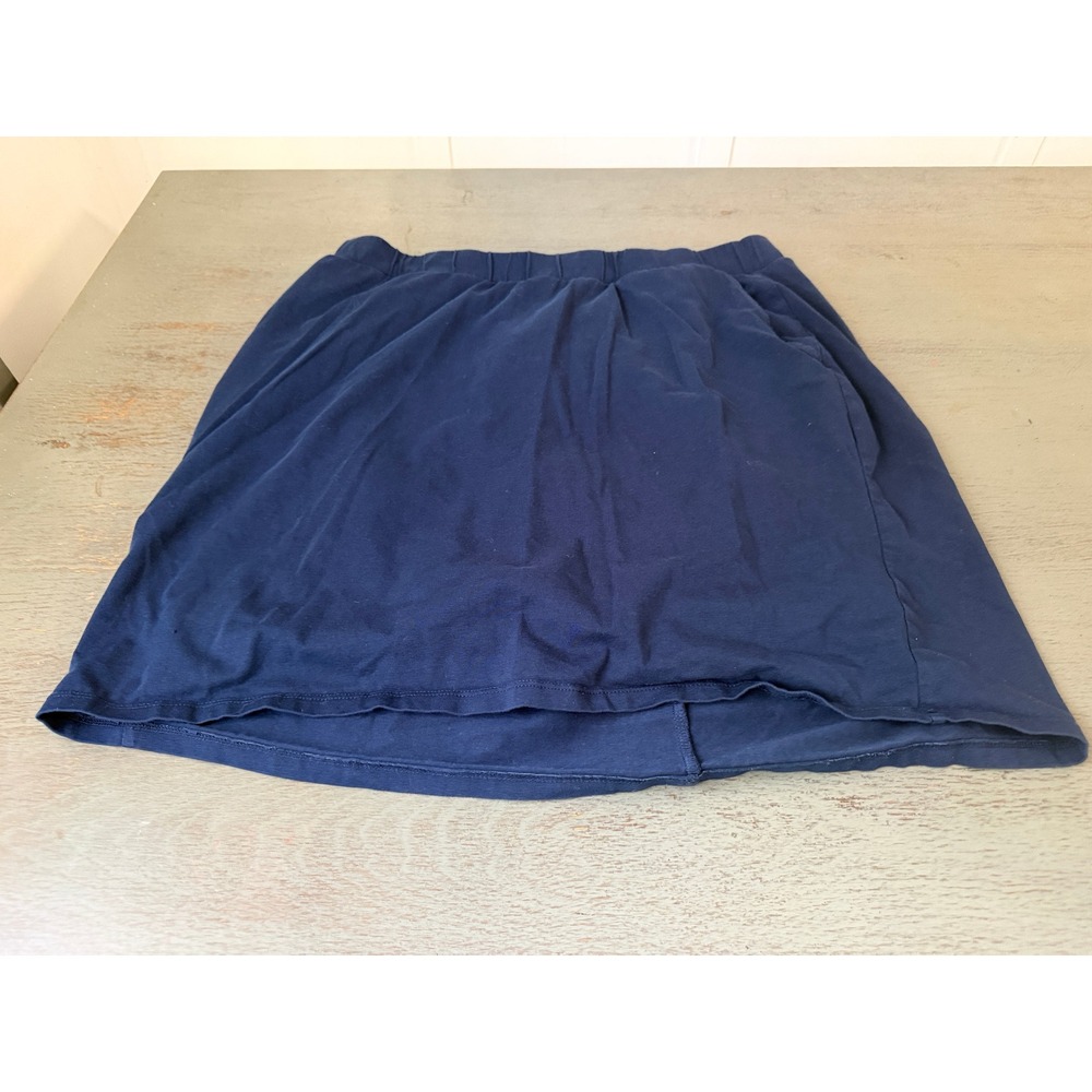 Catherines Suprema Collection Navy Blue Jersey Knit Skort Plus Size 0X 14/16W